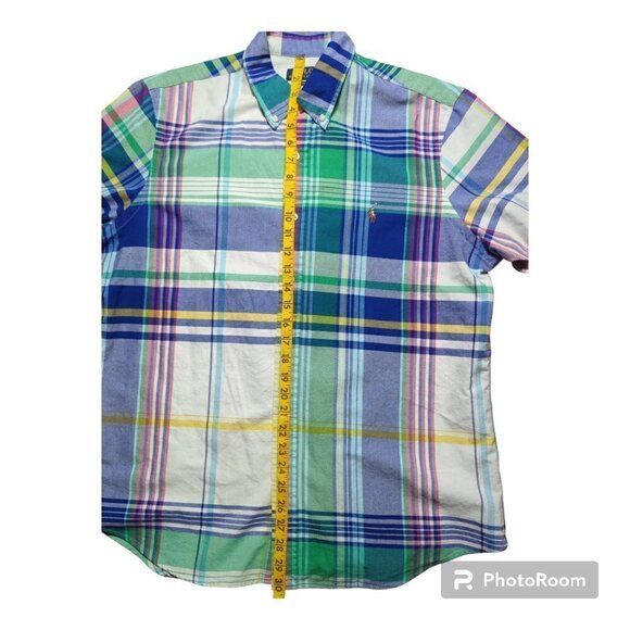 Polo Ralph Lauren Long sleeves Men's Shirt Size Large L Color Green Blue - Picture 3 of 8
